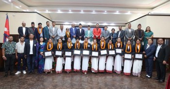 अन्तर्राष्ट्रिय पदक विजेता खेलाडीलाई प्रधानमन्त्रीबाट सम्मान