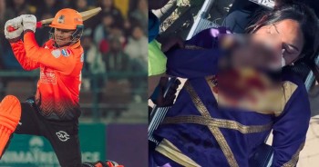 कुशल मल्लको छक्का लागेर चिअरलिडर घाइते