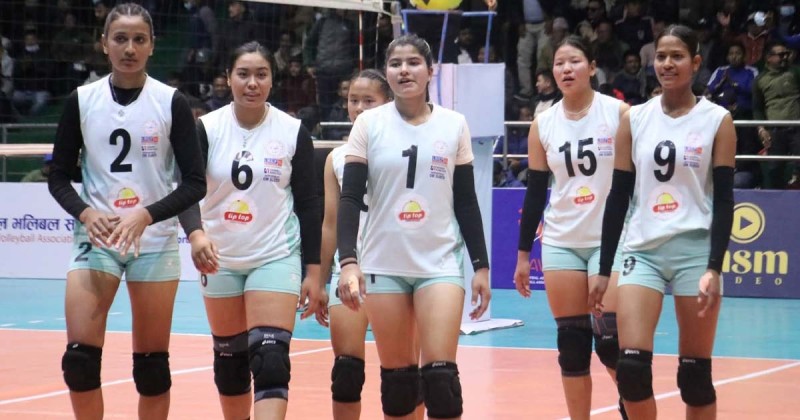 न्यू डायमण्डलाई एनभिए महिला भलिवलको उपाधि