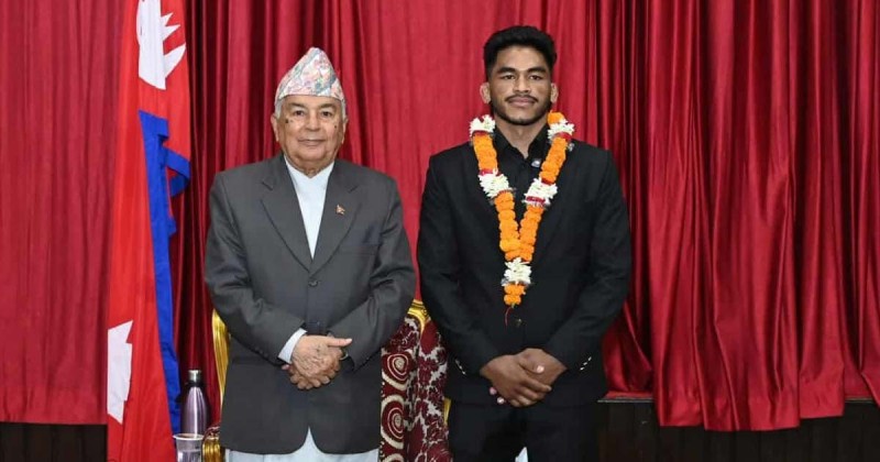  बझाङको बाघलाई राष्ट्रपतिले गरे सम्मान