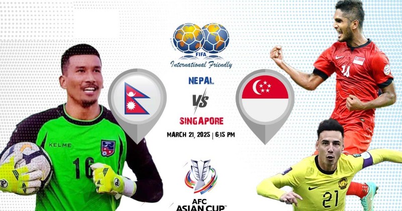 सिंगापुरविरूद्धको फुटबलमा सुमन श्रेष्ठले डेब्यु गर्दै