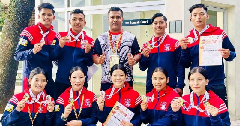 दक्षिण एसियाली कराते च्याम्पियनसिपमा नेपाल उपविजेता