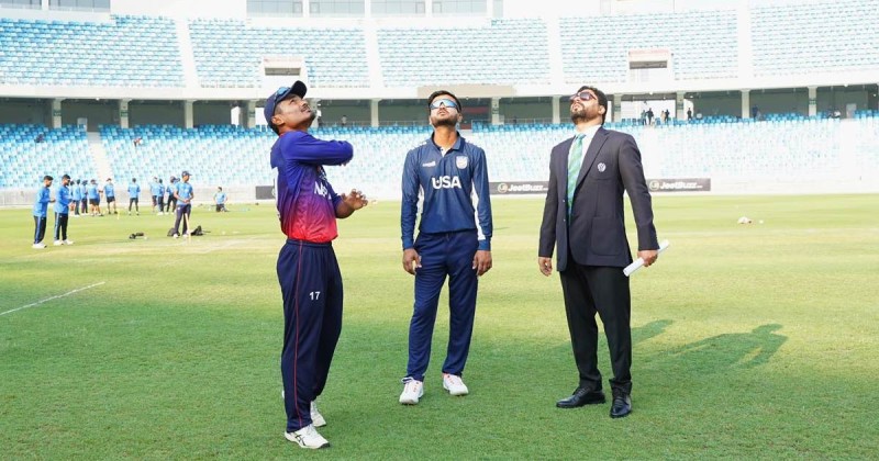 अमेरिका विरुद्द टस जितेको नेपाल फिल्डिङमा