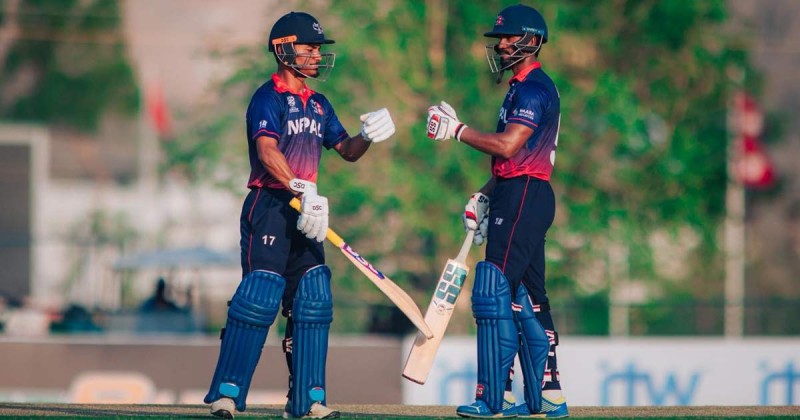 नेपालले युएईलाई दियो २४० रनको चुनौति 