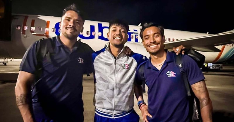 वेष्टइन्डिजसंग सिरिज खेल्न युएई उड्यो नेपाली टोली 