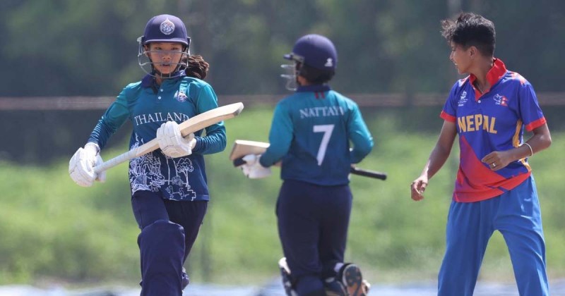 थाइल्याण्डको सानदार प्रदर्शन, नेपाललाई १५९ रनको कडा चुनौती